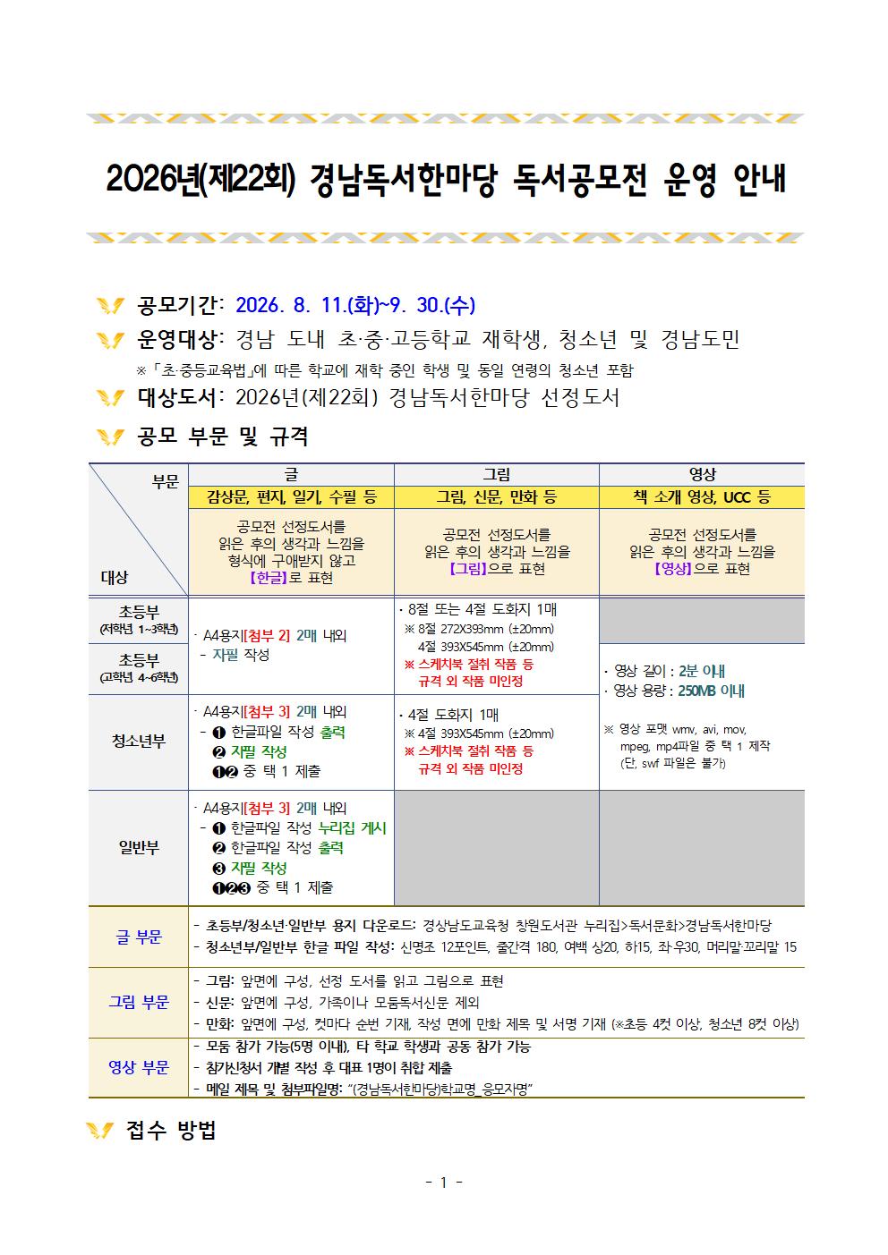 2026년(제22회) 경남독서한마당 독서공모전 운영 안내001.jpg